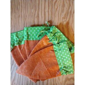 Orange Easter Eggs Burlap Carrot Gift Bags 6-Pack Drawstring Treats Party Favor